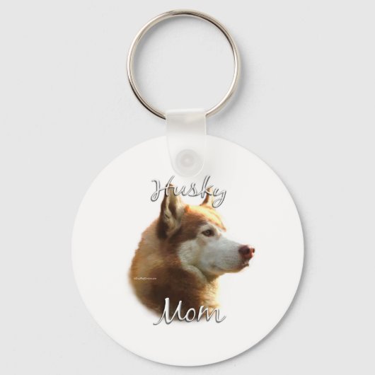 Siberische Husky (rood) Moeder 2 Sleutelhanger (Voorkant)