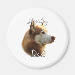 Siberische Husky (rood) Pap 2 Magneet