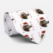 Siberische Husky Santa Paws Stropdas (Opgerold)