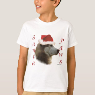 Siberische Husky Santa Paws T-shirt