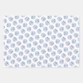 Siberische Husky Schilderij Zilver en Witte Hond A Inpakpapier Vel (Voorkant 2)