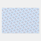 Siberische Husky Schilderij Zilver en Witte Hond A Inpakpapier Vel (Voorkant)