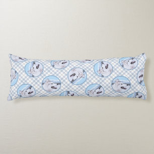 Siberische Husky Schilderij Zilver en Witte Hond A Lichaamskussen