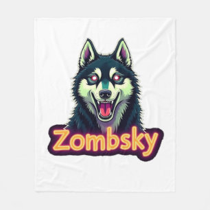 Siberische Husky Sibe Zombie Hond Halloween Essent Fleece Deken