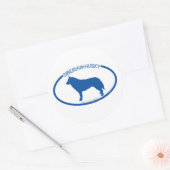 Siberische Husky Silhouet Sticker (Envelop)