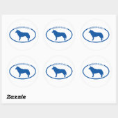 Siberische Husky Silhouet Sticker (Vel)
