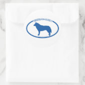 Siberische Husky Silhouet Sticker (Tas)