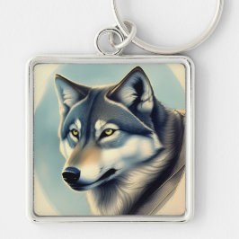 Siberische Husky Sleutelhanger