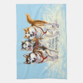 siberische husky slond theedoek (Verticaal)