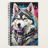 Siberische Husky Splash Planner (Voorkant)