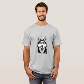 Siberische Husky T-shirt (Voorkant volledig)