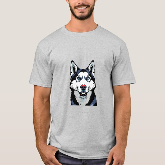 Siberische Husky T-shirt (Voorkant)