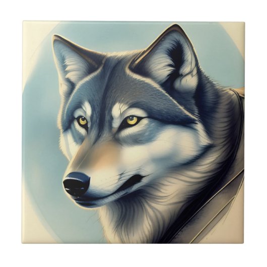 Siberische Husky Tegeltje (Voorkant)