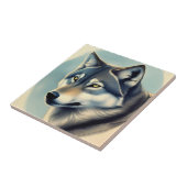 Siberische Husky Tegeltje (Zijkant)