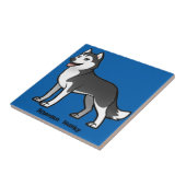 Siberische Husky Tegeltje (Zijkant)