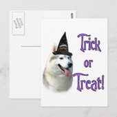 Siberische Husky Trick Briefkaart (Voorkant / Achterkant)