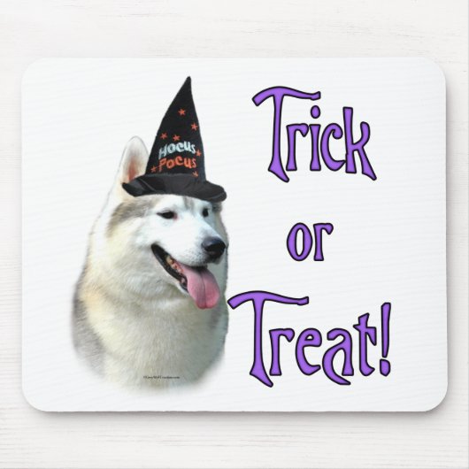 Siberische Husky Trick Mousepad Muismat (Voorkant)