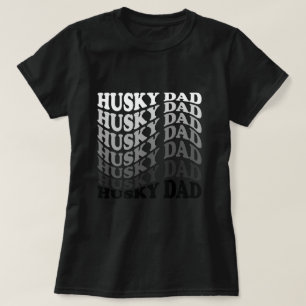 Siberische husky vader geschenken, husky vader hon t-shirt