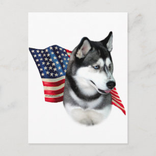 Siberische Husky Vlag Briefkaart