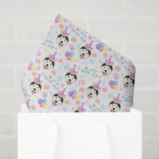 Siberische Husky Vloeipapier Tissuepapier (Cadeauzakje)