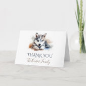 Siberische Husky Waterverf bedankje Bedankkaart (Voorkant)