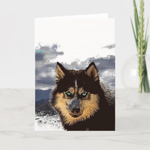 Siberische Husky wenskaart Kaart