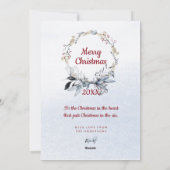 Siberische Husky Winter Familienaam Paar Foto Feestdagenkaart (Achterkant)