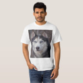 Siberische Husky Winter T-shirt (Voorkant volledig)