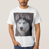 Siberische Husky Winter T-shirt (Voorkant)