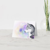 Siberische Husky wintersneeuw Flurry Note Kaart (Voorkant)