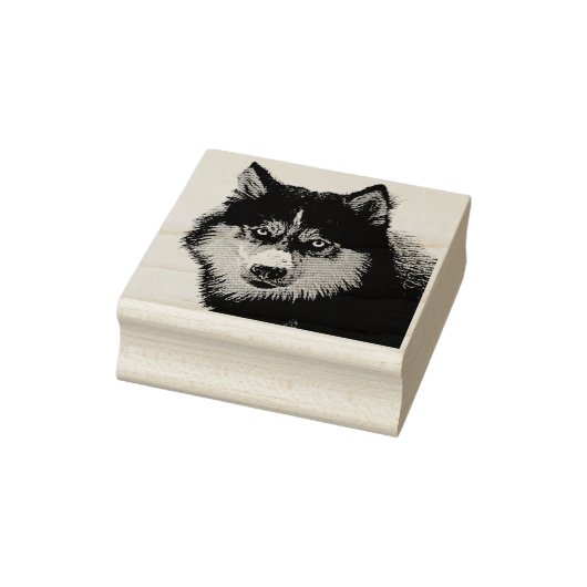Siberische Husky Wood Art Stamp Rubberstempel (Stempel)