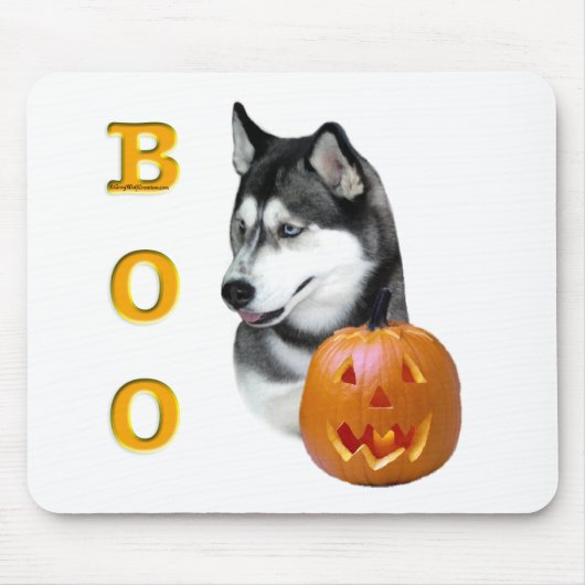 Siberische Husky (zwart) Boo Muismat (Voorkant)