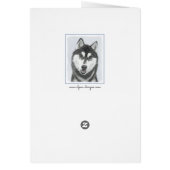Siberische Husky (zwart en wit) schilderende hond  (Achterkant)
