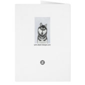 Siberische Husky (zwart en wit) schilderende hond  (Achterkant)