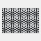 Siberische Husky (zwart en wit) schilderende hond  Inpakpapier Vel (Voorkant 3)