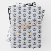 Siberische Husky (zwart en wit) schilderende hond  Inpakpapier Vel (In situ)