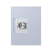 Siberische Husky (zwart en wit) schilderende hond  Notitieblok (Linkerzijde)