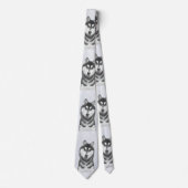 Siberische Husky (zwart en wit) schilderende hond  Stropdas (Voorkant)