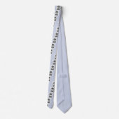 Siberische Husky (zwart en wit) schilderende hond  Stropdas (Achterkant)