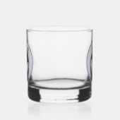 Siberische Husky (zwart en wit) schilderende hond  Whisky Glas (Links)