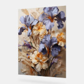 Siberische iris - Impasto Floral Acryl Bord (Hoek)