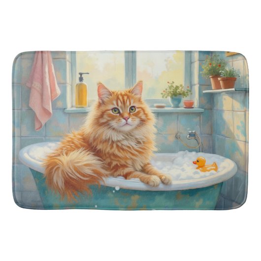 Siberische kat bad decor badmat (Voorkant)
