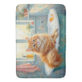 Siberische kat bad decor badmat (Voorkant Verticaal)