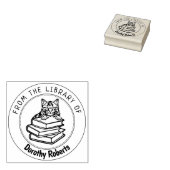 Siberische kat, boek uit de bibliotheek van rubberstempel (Gestempeld)