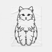 Siberische kat-Cartoon Fleece Deken (Voorkant)