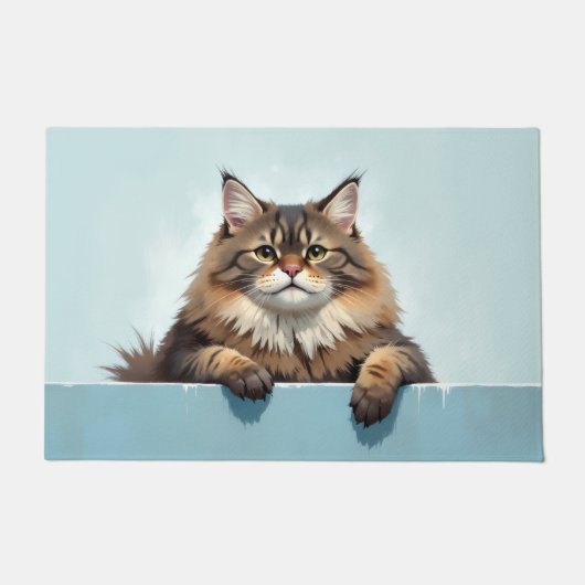 Siberische Kat deurmat Kunst (Voorkant)