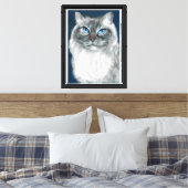 Siberische Kat Doek Canvas Afdruk (Insitu (Slaapkamer))