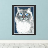 Siberische Kat Doek Canvas Afdruk (Insitu (Houten vloer))