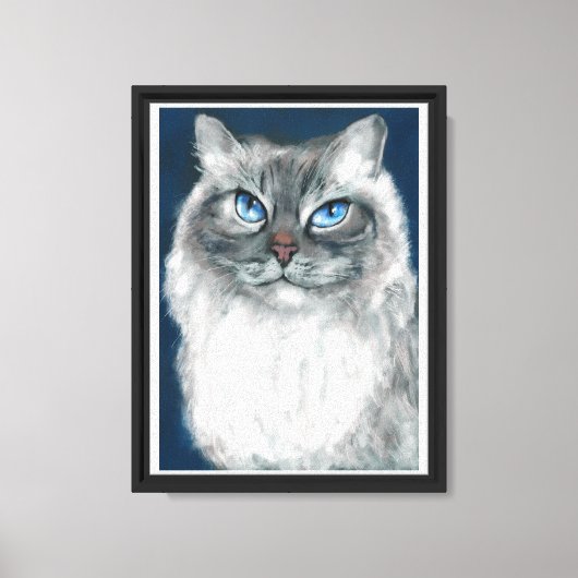 Siberische Kat Doek Canvas Afdruk (Voorkant)
