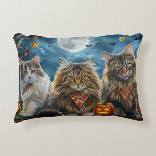 Siberische kat Halloween Spooky Accent Kussen